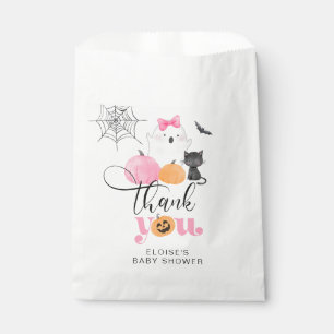 Little Boo pink spooky baby shower thank you Favor Bag