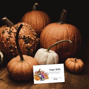 Little Boo Poem Cat Diaper Raffle Baby Shower  Enclosure Card