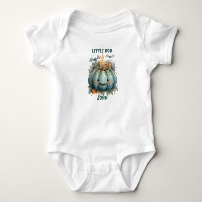Little Boo Pumpkin for Boys Baby Bodysuit (Front)