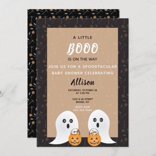 Little Boo Spooktacular Baby Shower Ghosts Invitation