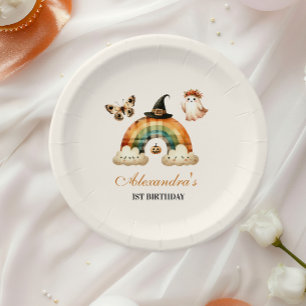 Little Boo Western First Birthday Paper Plates