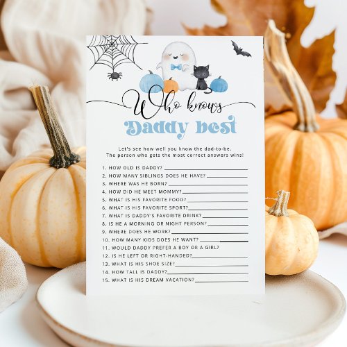 Little Boo Who knows daddy best baby shower game