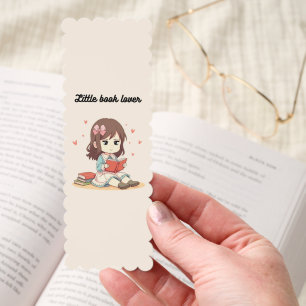 Little Book Lover Cute Girl Reading Bookmark