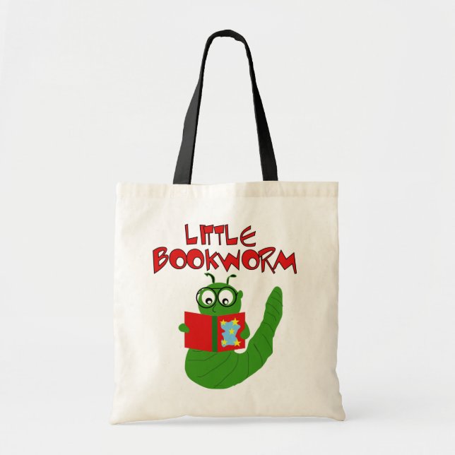 Little Bookworm Tshirts and Gifts Tote Bag (Front)