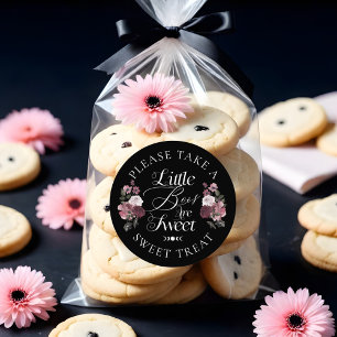 Little Boos Are Sweet Gothic Watercolor Florals Classic Round Sticker