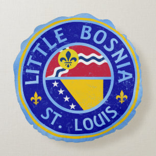 Little Bosnia St. Louis Round Pillow, Herzegovina Round Pillow
