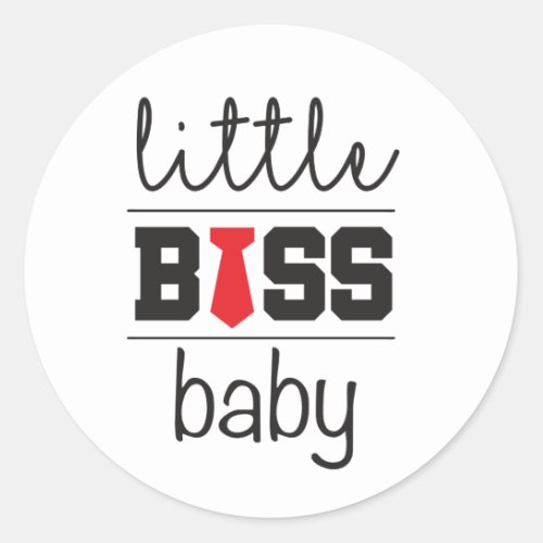 little boss baby classic round sticker