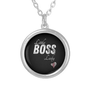 Little Boss Lady Baby Children Toddler Girl Short Silver Plated Necklace