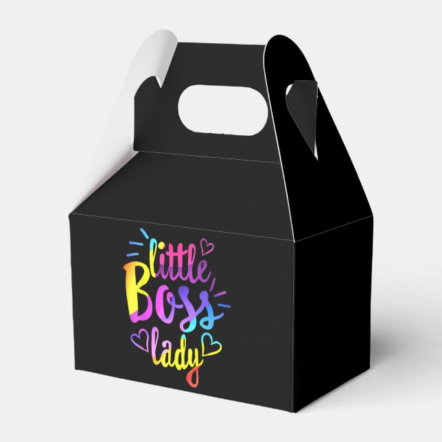 Little Boss Lady Girls Kids Daughter Baby mini bos Favor Boxes (Front Side)