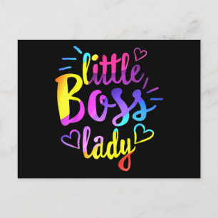 Little Boss Lady Girls Kids Daughter Baby mini bos Holiday Postcard