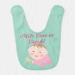 Little Boss on Break! Cute Pastel Green Baby bib