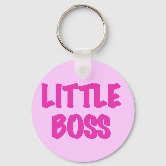 Little Boss - Pink Tshirts and Gifts Keychain (Front)