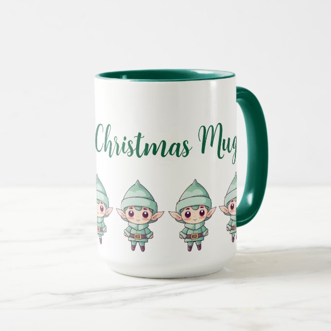 Little Bosy Elf Xmas Magic Customized Mug (Front Right)