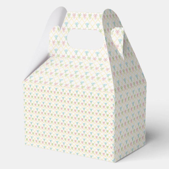 Little bows seamless pattern favor boxes (Front)