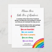 Little Box of Rainbows Project Note (Front/Back)