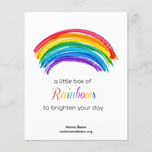 Little Box of Rainbows Project Note (Back)