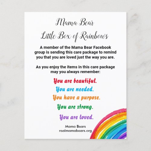 Little Box of Rainbows Project Note