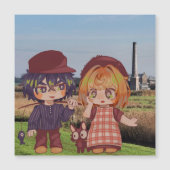 Little boy and Little girl Chibi Spakenburg in fro (Front)