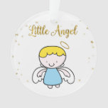 Little Boy Angel Sparkle Ornament at Zazzle