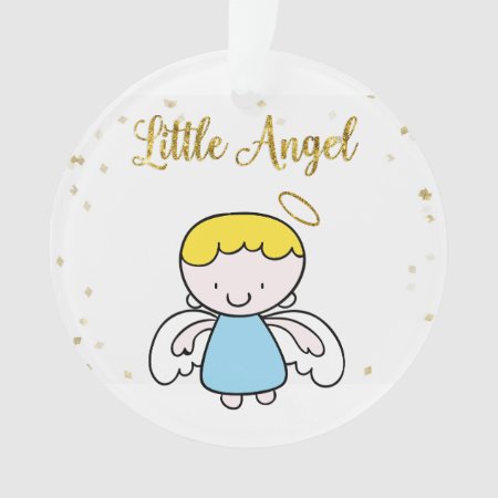 Little Boy Angel Sparkle Ornament