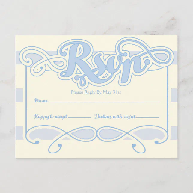Little Boy Blue Baby Shower RSVP card | Zazzle