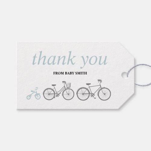 Little Boy Blue Bicycle Gift Tags