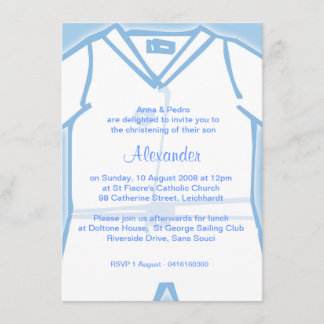 Little Boy Blue Christening Invitations