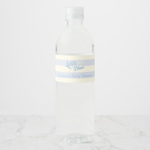 Little Boy Blue Modern Baby Shower Water Bottle Label
