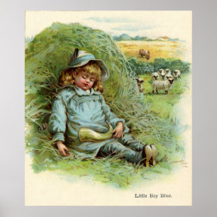 Little Boy Blue Nursery Rhyme Poster