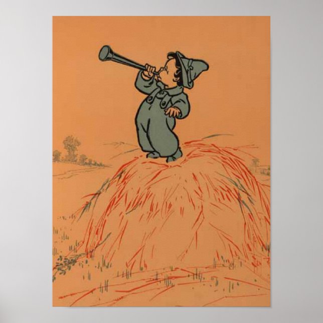 Little Boy Blue Vintage Nursery Rhyme Poster (Front)