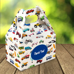 Little Boy Cars Vehicle Pattern Kid Birthday Party Favor Boxes<br><div class="desc">Celebrate the birthday of your little boy with a custom pattern of some of his favorite vehicles -- fire trucks, police cars, helicopters and planes, trains, taxis, construction vehicles, and more! This fun thank you favor box adds an extra special personalized touch to your little one's birthday party celebration. Add...</div>