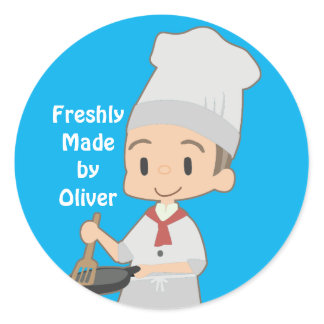 Little Boy Chef  Classic Round Sticker
