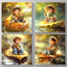 Little Boy Child Fishing