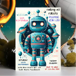 little boy cute Toy funny robot first 1st birthday Invitation<br><div class="desc">Celebrate your little one's big day with our Little Boy Cute Toy Funny Robot First 1st Birthday Invitation! Join us for a day filled with laughter, adorable robot designs, and playful fun as we mark your little explorer's first year. This invitation sets the stage for a party that's as cute...</div>