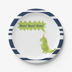 Little Boy Dinosaur Green Dino theme Decorations P Paper Plates