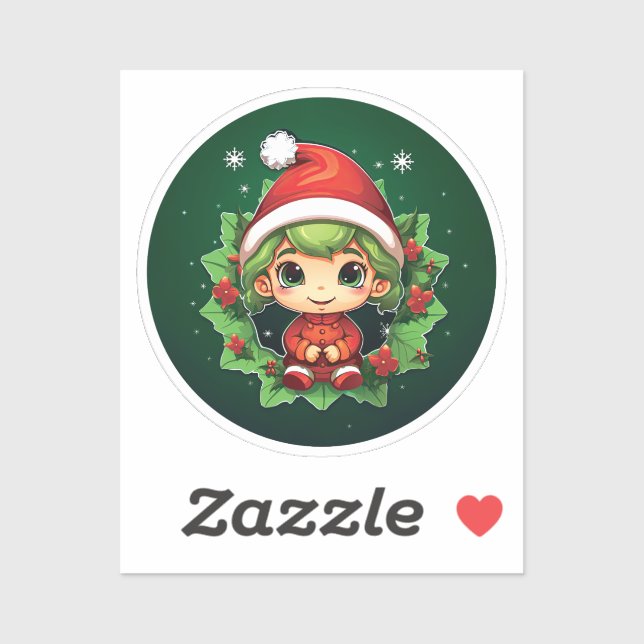 Little Boy Elf Xmas Magic Sticker (Sheet)