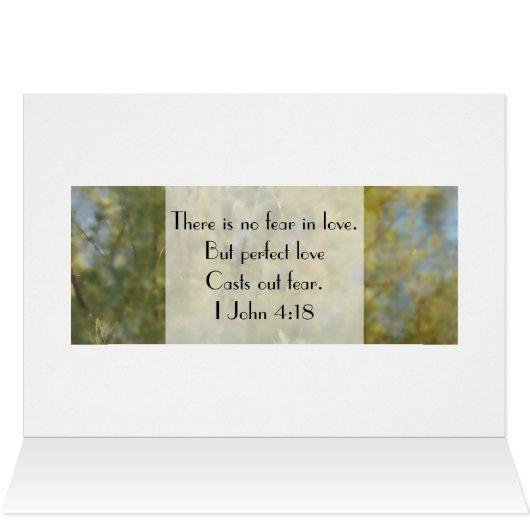 Little Boy Fishing Casting Out Fear Greeting Card (Inside Horizontal (Top))