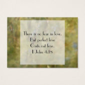 Little Boy Fishing Casting Out Fear Prayer Card (Back)