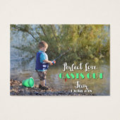Little Boy Fishing Casting Out Fear Prayer Card (Front)