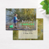 Little Boy Fishing Casting Out Fear Prayer Card (Desk)