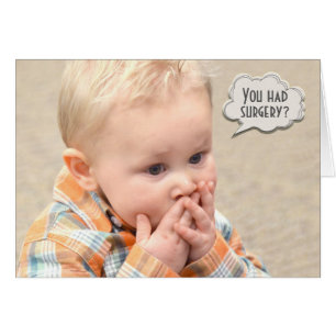little boy for surgery humor cards