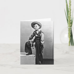 Little Boy in Cowboy Outfit Notecard