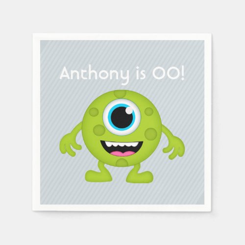Little Boy Monster themed Party personalized Paper Napkins