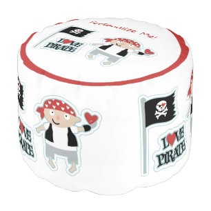 Little Boy Pirate Theme Child Personalize Pouf