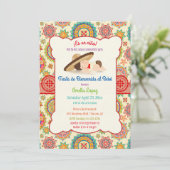 Little Boy Spanish Mexican Sombrero Baby Shower Invitation (Standing Front)