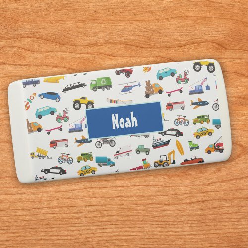 Little Boy Things That Move Vehicle Car School Eraser