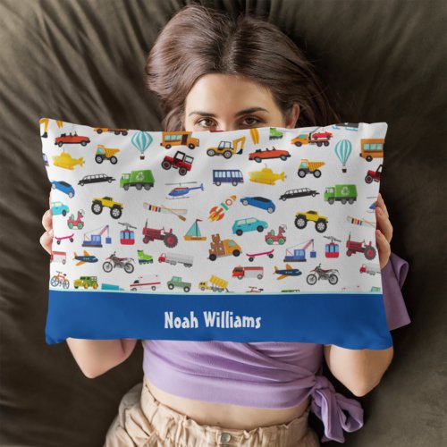 Little Boy Things That Move Vehicle Cars Kid Accent Pillow