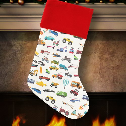 Little Boy Things That Move Vehicle Cars Kid Christmas Stocking