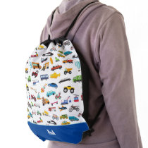 Little Boy Things That Move Vehicle Cars Kid Drawstring Bag Little Boy Things That Move Vehicle Cars Kid Drawstring Bag