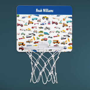 Little Boy Things That Move Vehicle Cars Kid Mini Basketball Hoop